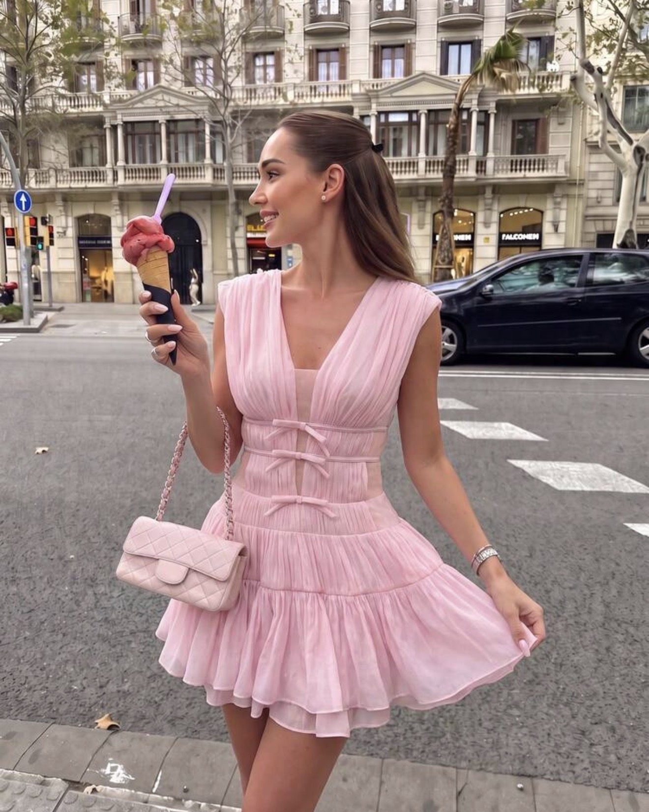 Vestido mini de verano elegante minimalista y sexy estilo ballet para mujer Happyevery, corto ajustado con fruncido asimétrico