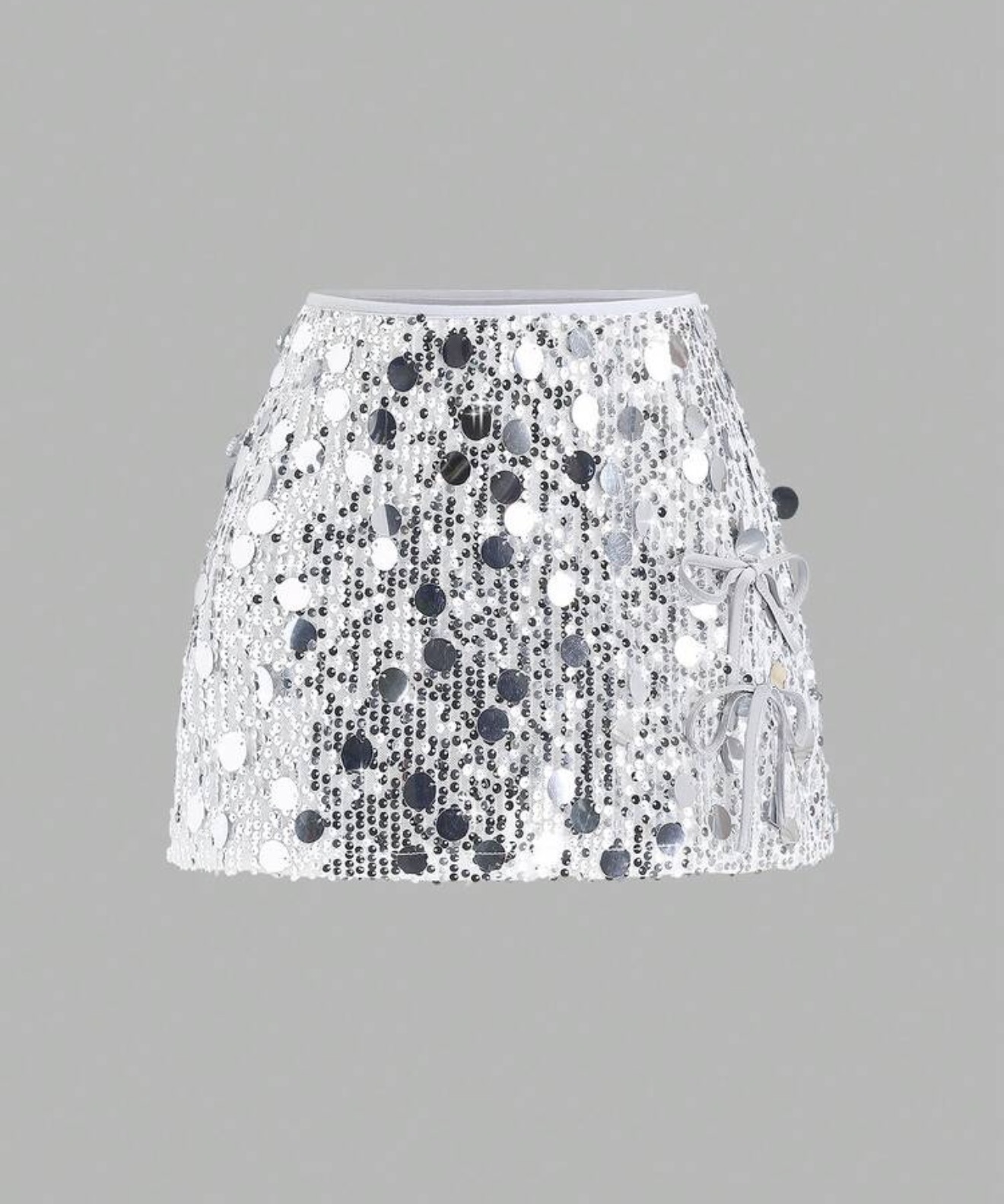 Sweetra Falda pantalón elegante de lentejuelas multicolor para mujer